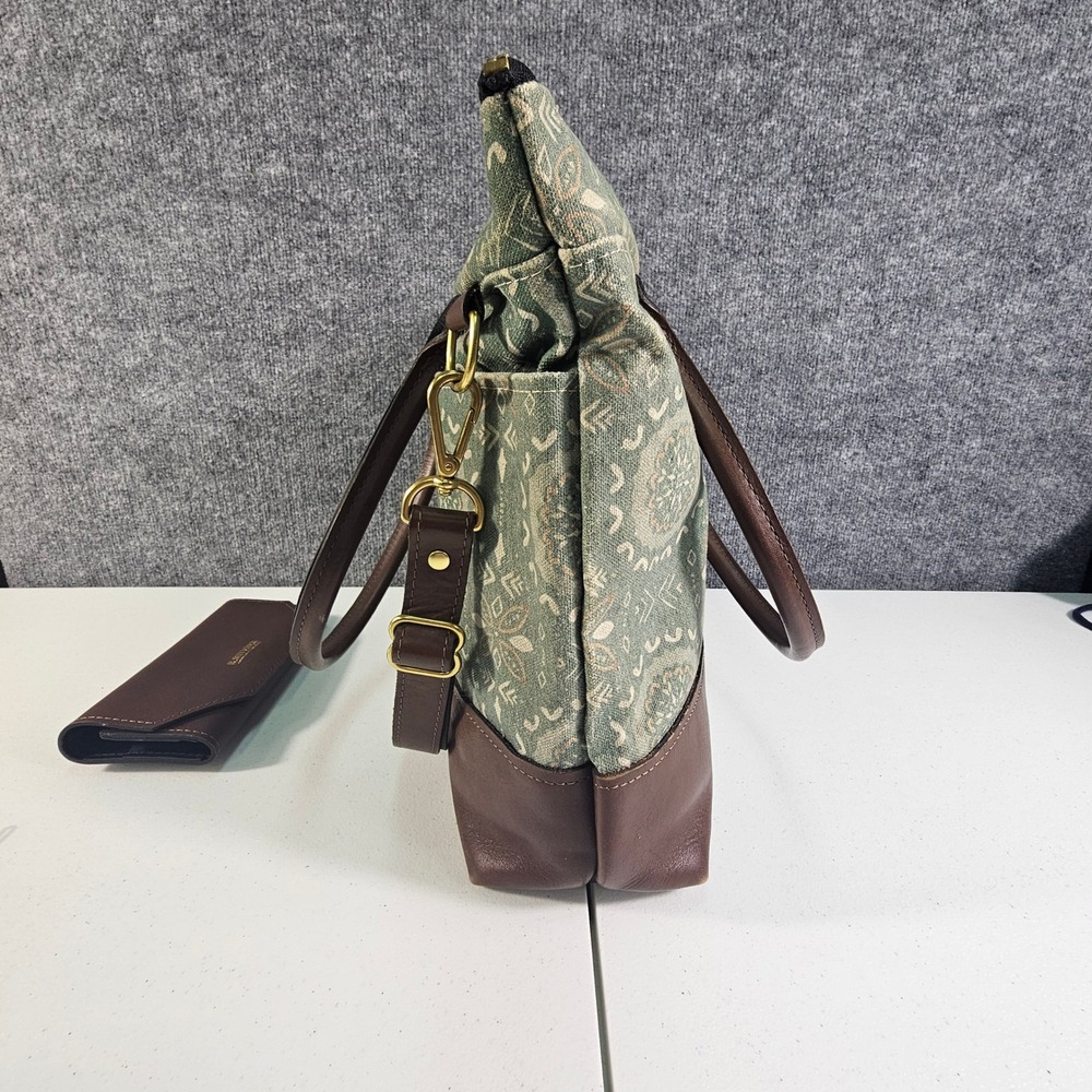 R. Riveter Standard Patton Canvas Leather Shoulder Bag - Wallet Set Mandala EUC - Picture 5 of 15